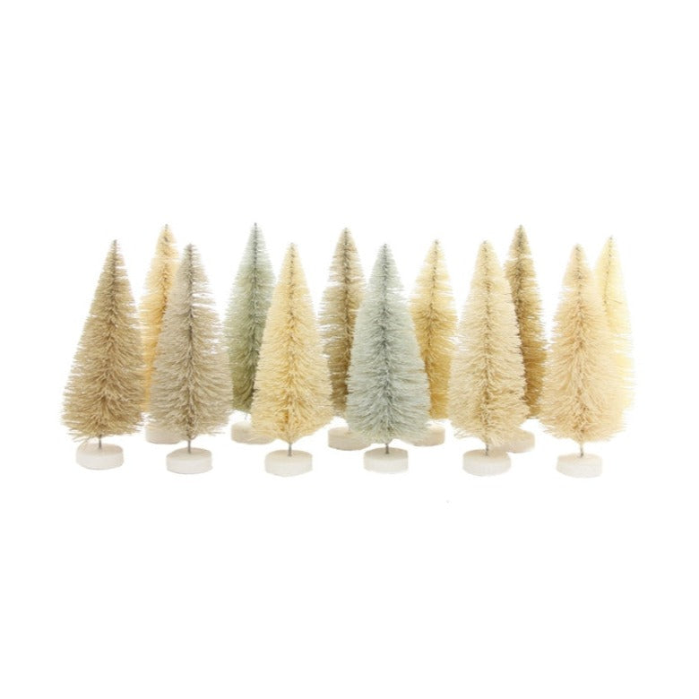 Cody Foster Sisal Trees Set of 12 - Natural | Putti Christmas Decorations 