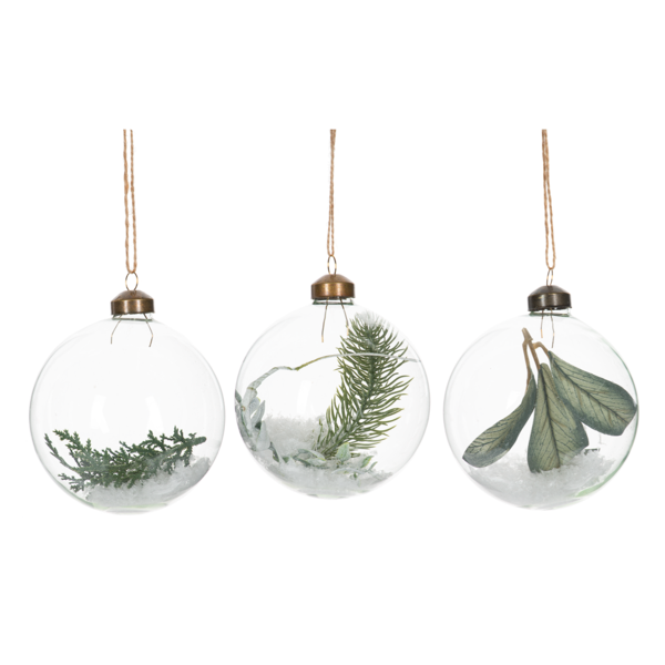 Winter Frost Glass Ball ornament | Putti Christmas Decorations 
