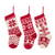 Red and White Scandi Knit Stocking