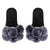 Pom Pom Slippers - Black