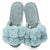 Pom Pom Slippers - Sea Blue