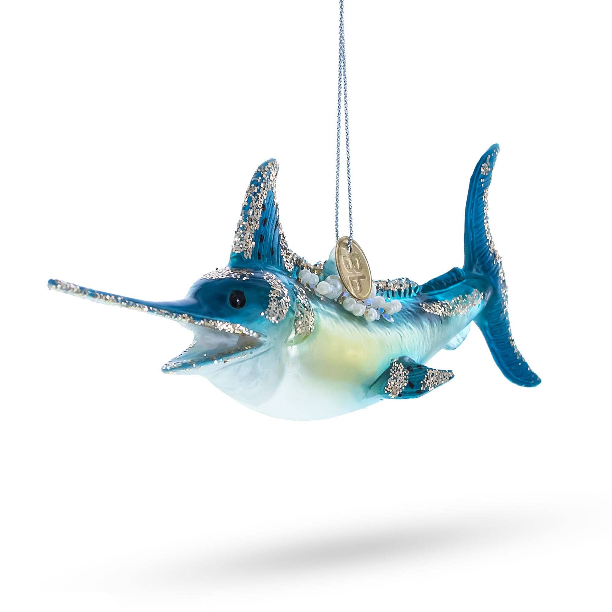 Majestic Marlin Fish Glass Ornament | Putti Christmas Decorations 