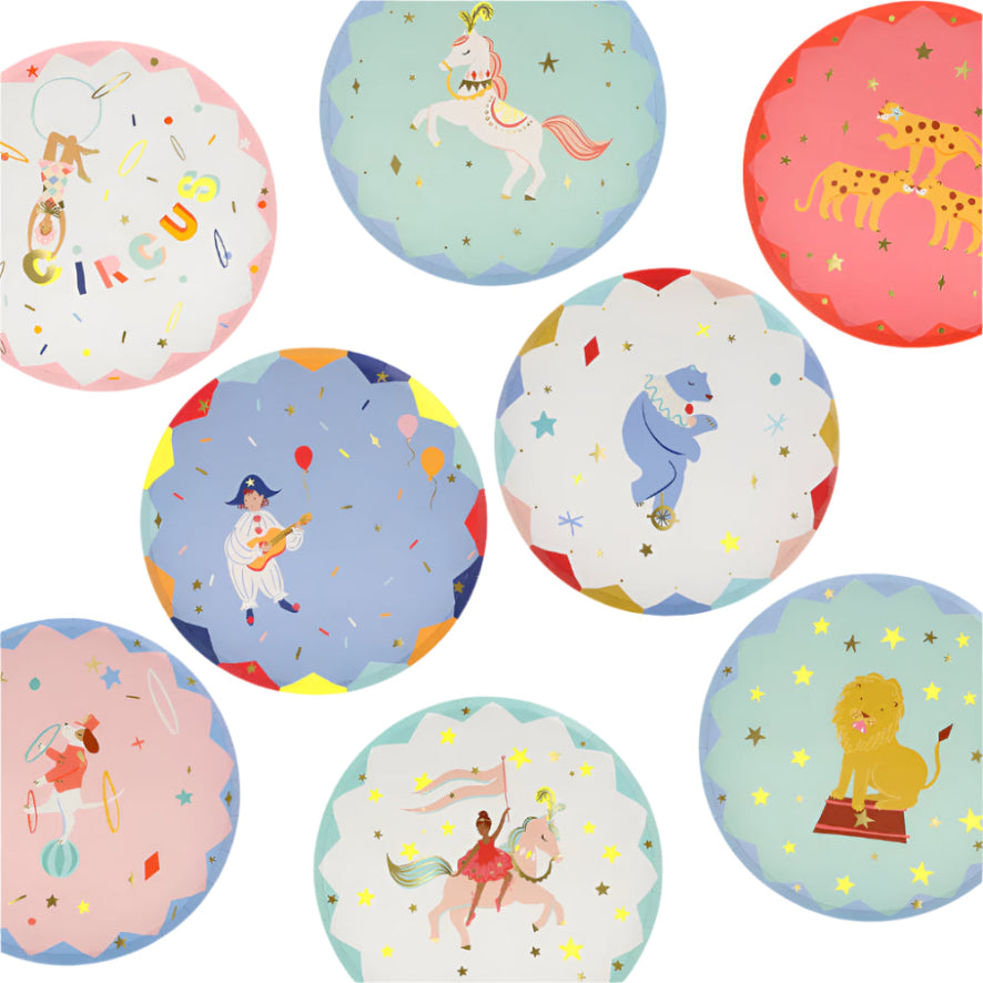 Meri Meri Circus Paper Side Plates | Putti Party Supplies 