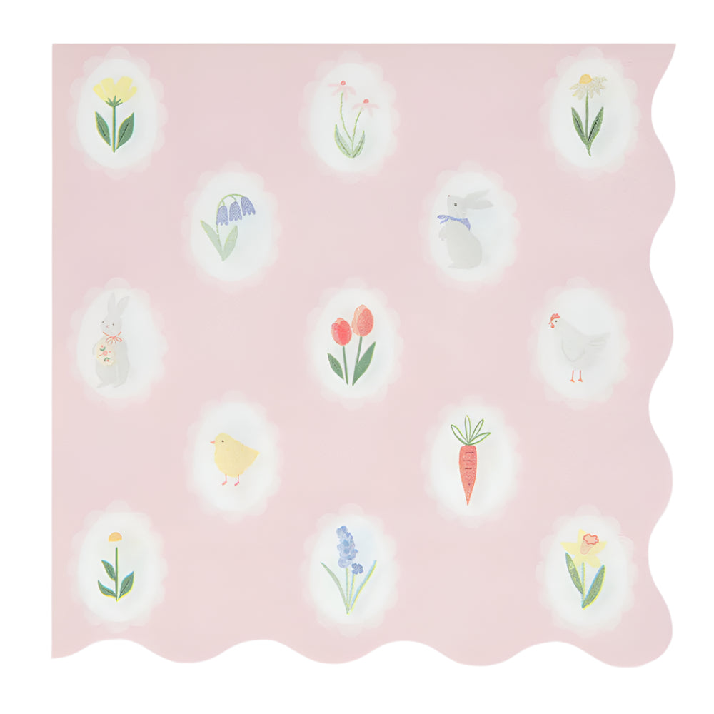 Meri Meri Easter Cameo Large Napkins  | Putti Party Supplies 
