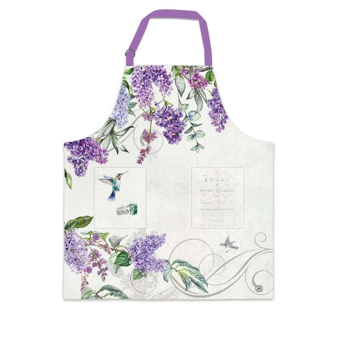 Michel Design Works French Lilacs Cotton Apron | Putti Fine Furnishings Canada 