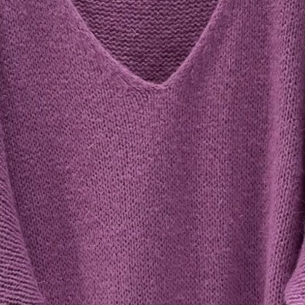 Mohair Blend V-Neck Sweater  - Light Magenta - Putti Fine Furnishings