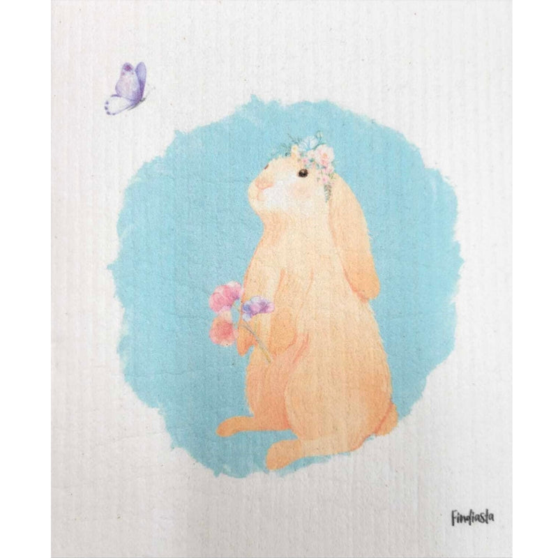 More Joy Bunny & Butterfly Swedish Cloth | Putti Fine Furnishings 