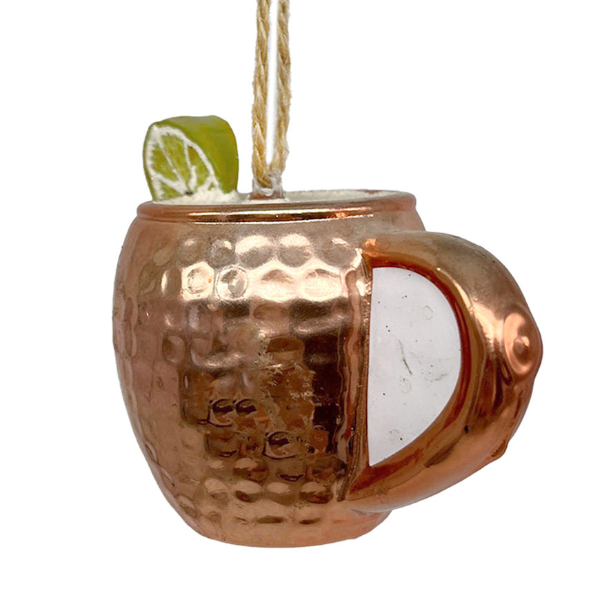 Moscow Mule Glass Ornament  | Putti Christmas Decorations 
