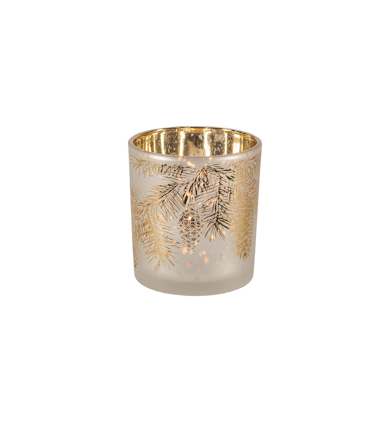Champagne Gold Pinecone Tea Light Holder