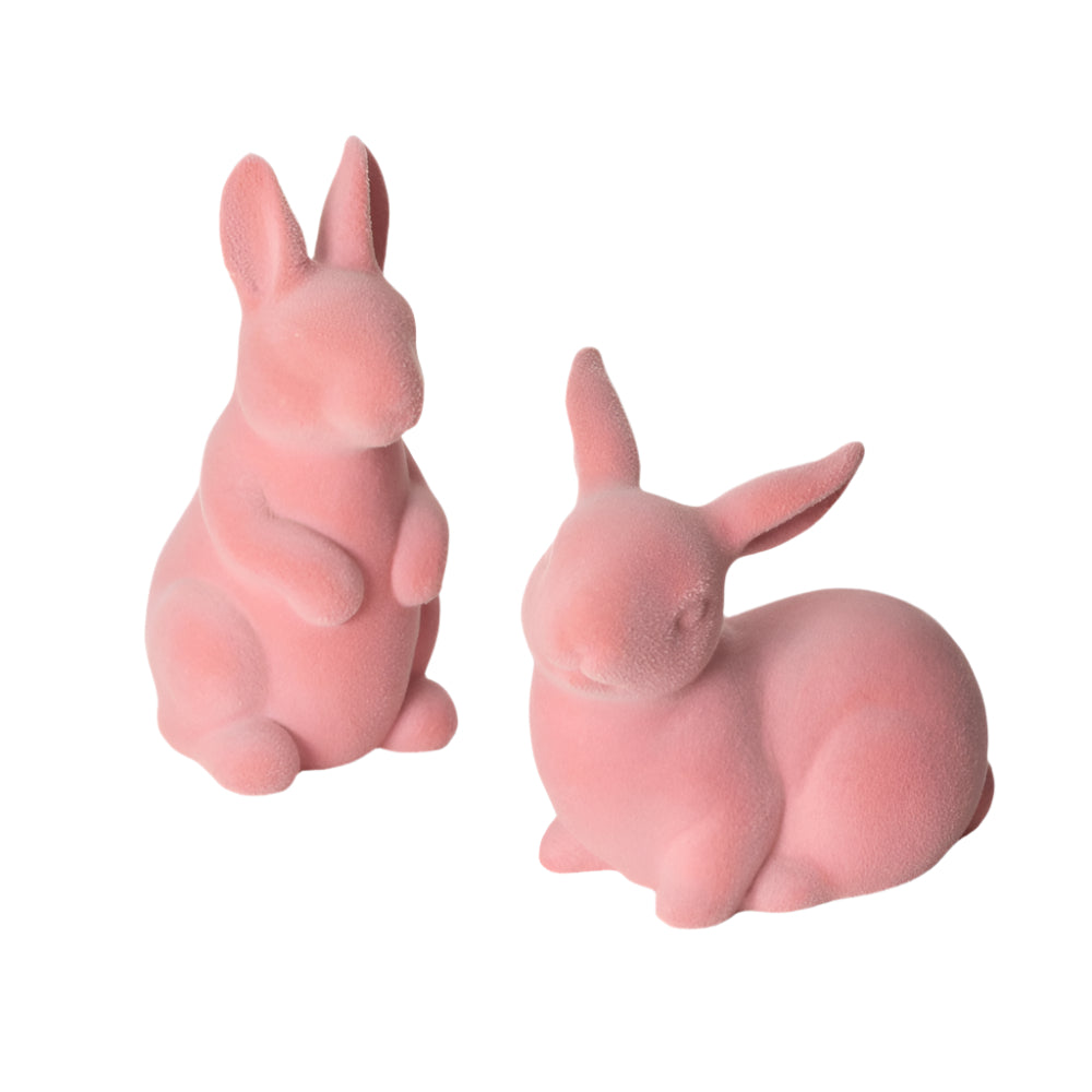 Sullivans Pink Flocked Bunny | Putti Fine Furnishings Easter 