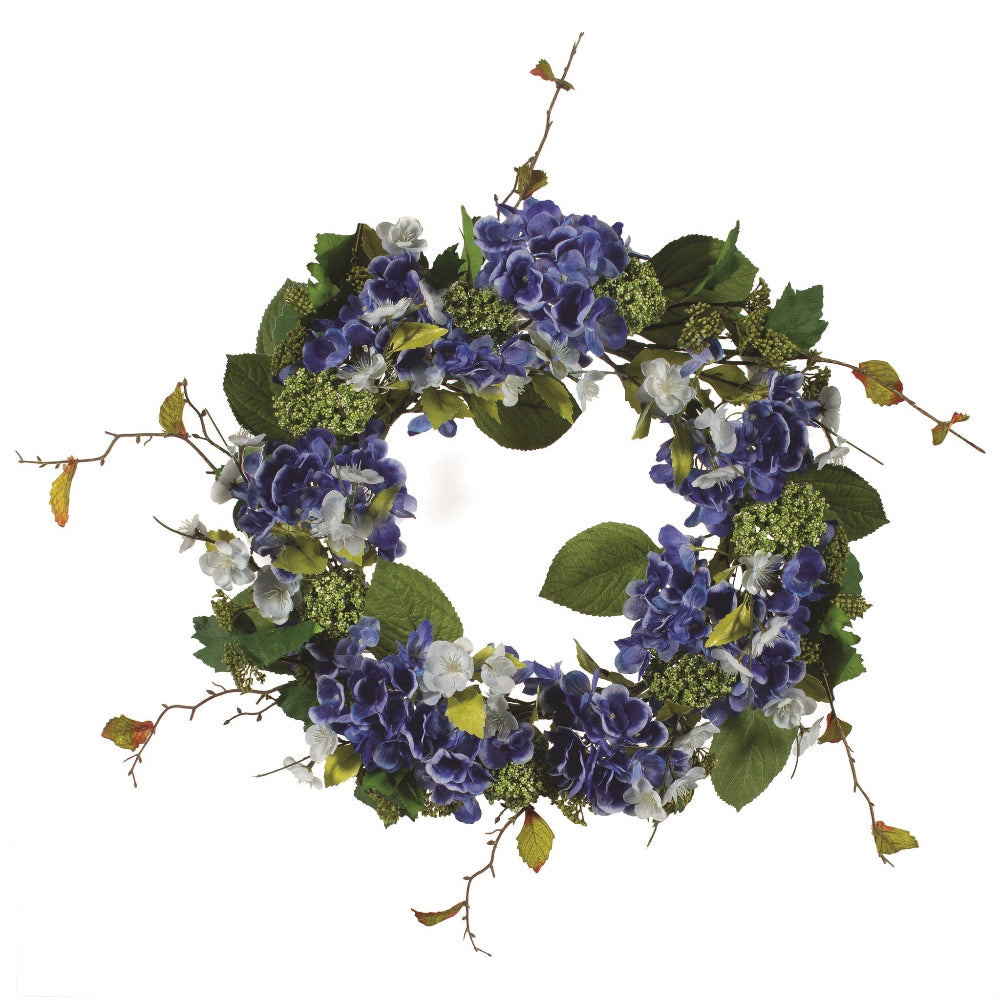 Blue Hydrangea Wreath | Putti Fine Furnishings Canada