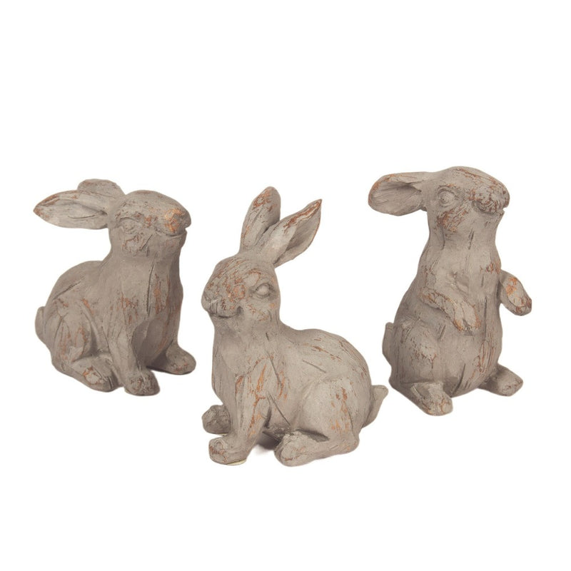 Grey Carved Bunny | Putti Easter Celebrations 