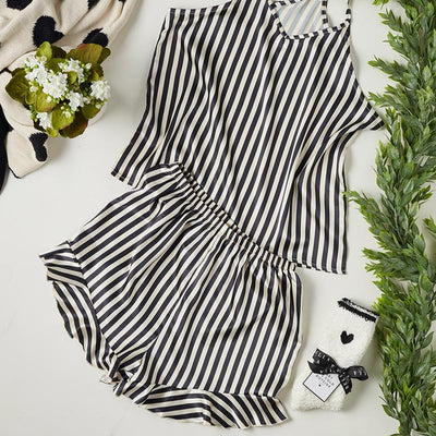 Striped Cami and Ruffled Shorts PJ sets