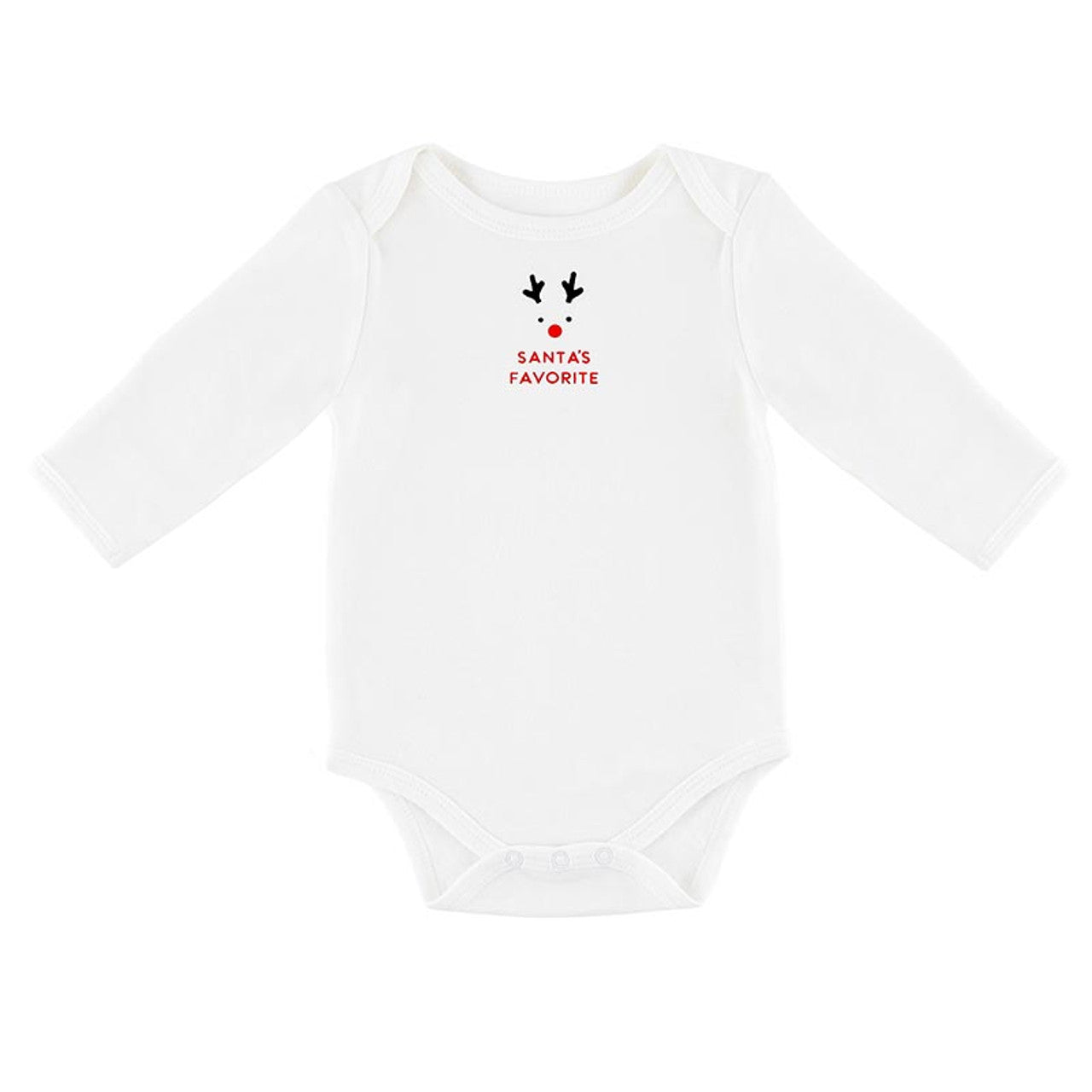 Stephan Baby Long Sleeve Snapshirt - Santa's Favourite   | Le Petite Putti 