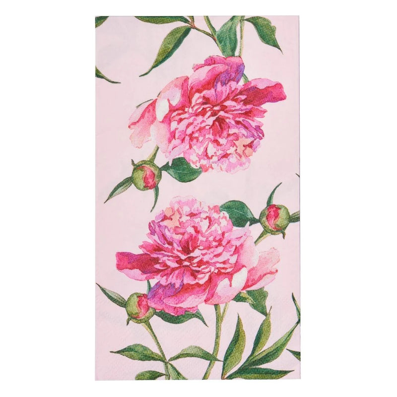 Pink Peonies Paper Guest Napkin | Putti Celebrations 