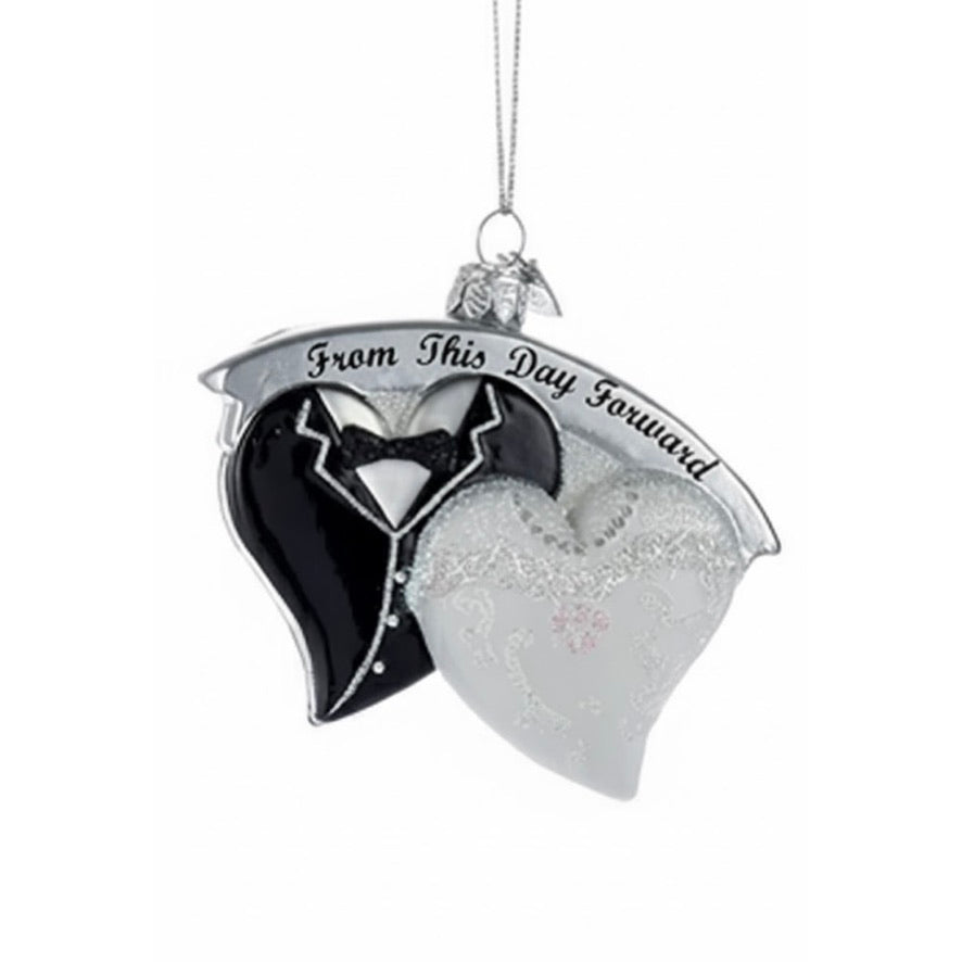 Noble Gems "From this day forward" Glass Ornament | Putti Christmas Decorations 