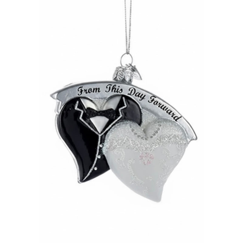 Noble Gems "From this day forward" Glass Ornament | Putti Christmas Decorations 