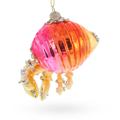 Orange Crab Glass Ornament | Putti Christmas Celebrations