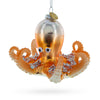 Orange Octopus Glass Ornament | Putti Christmas Decorations