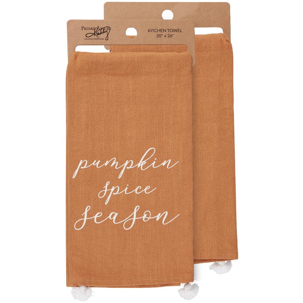 "Pumpkin Spice" Kitchen Towels | Putti Autumn Decor 