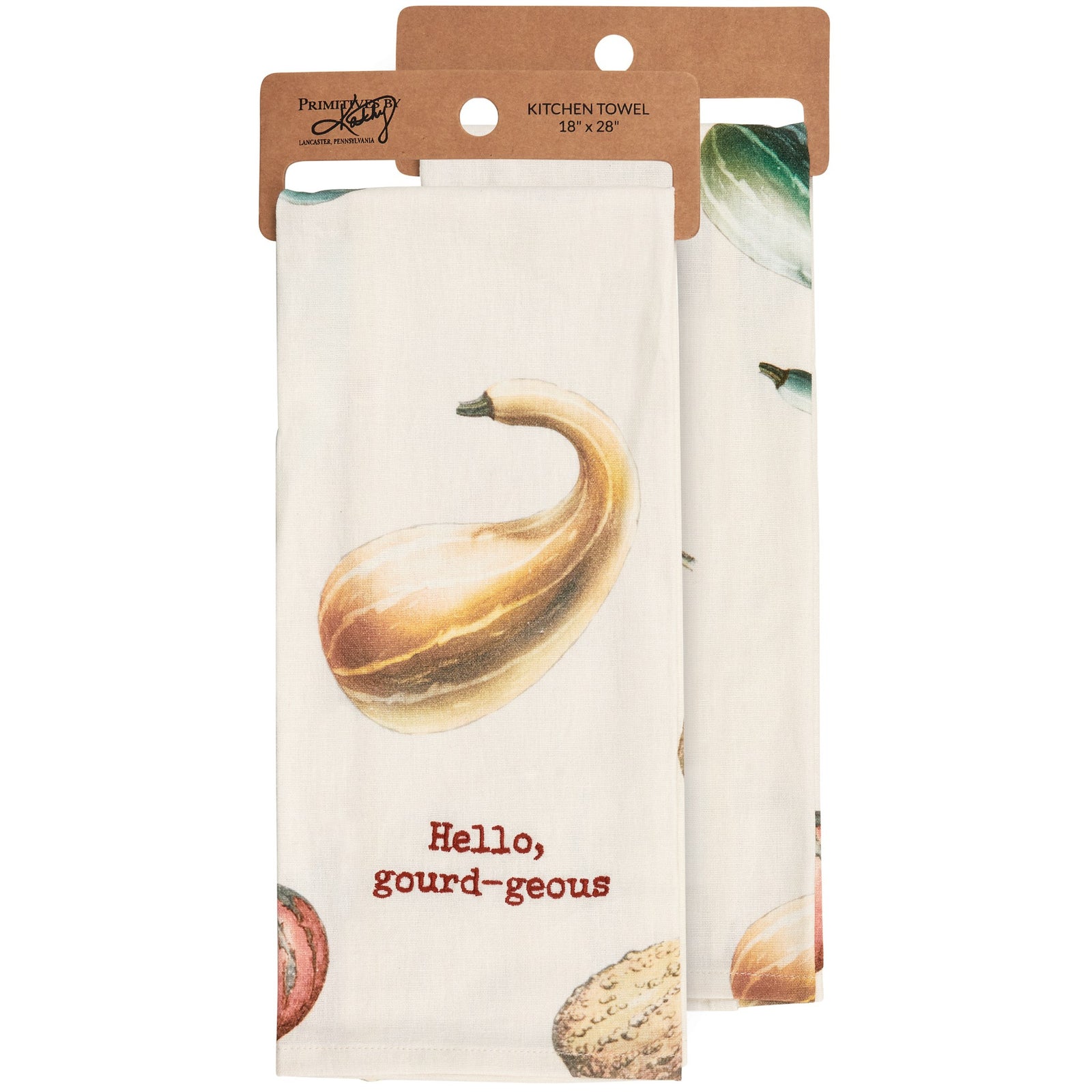"Hello, gourd-geous" Kitchen Towel | Putti Fine Furnishings 