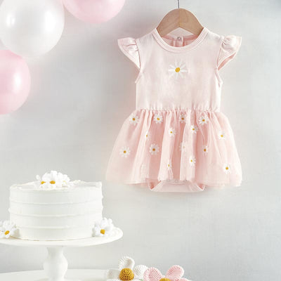 Snapshirt Tutu Dress - Pink Daisy | Le Petite Putti
