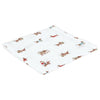 Swaddle Blanket - Plush Dog Rattle | Le Petite Putti