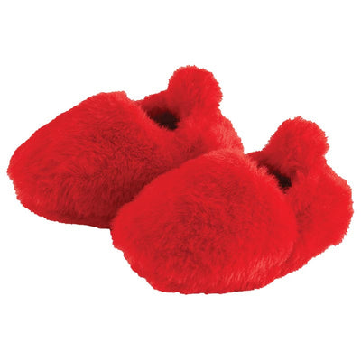 Plush Slippers - Red | Le Petite Putti