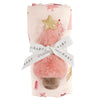 Swaddle with Plush Rattle - Pink Tree | Le Petite Putti