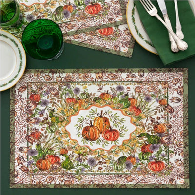 Dogwood Hill Pumpkin Vine Paper Placemats | Putti Thanksgiving