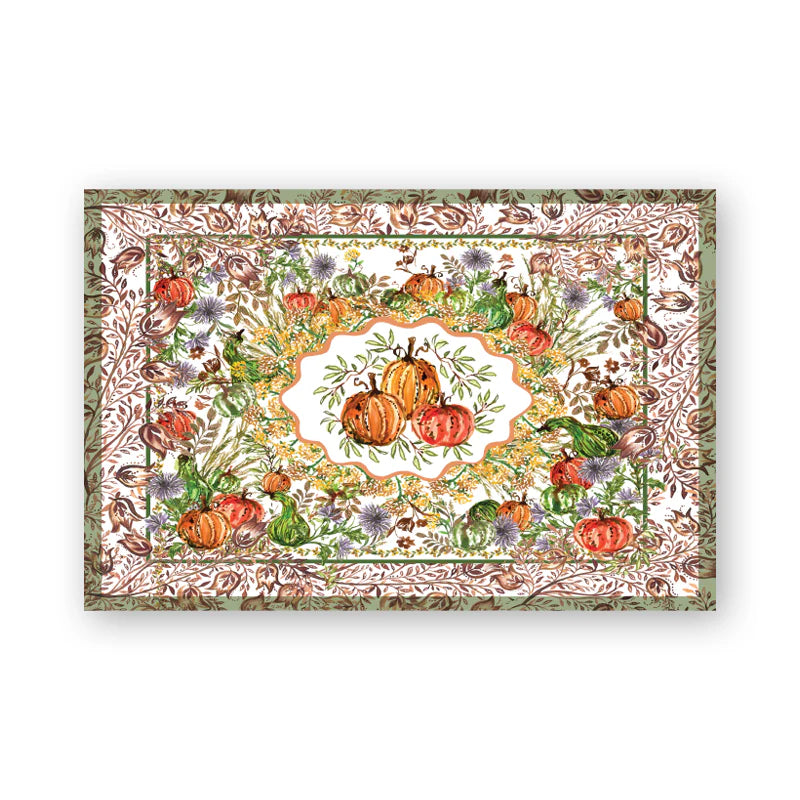 Dogwood Hill Pumpkin Vine Paper Placemats | Putti Thanksgiving 