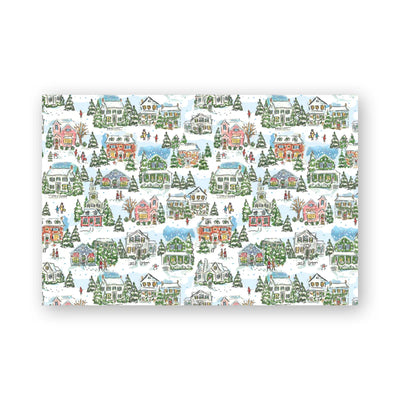Dogwood Hill Christmas Village Paper Placemats | Puttii Christmas