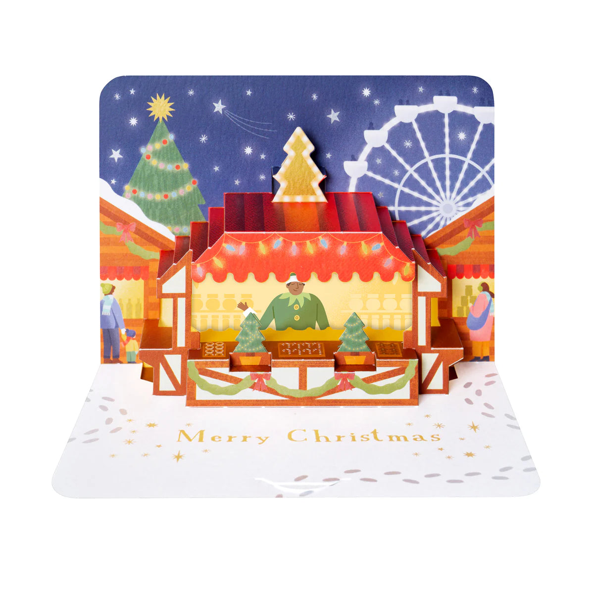 Christmas Market Pop Up Christmas Card | Putti Christmas 