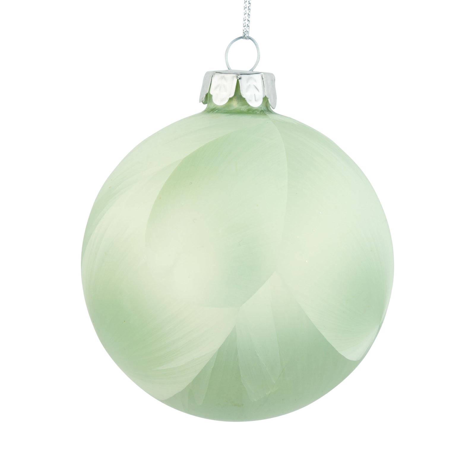 Pale Green Glass Ball Ornament  | Putti Christmas Decorations