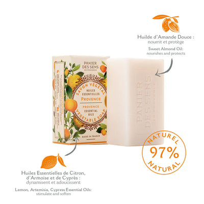 Panier des Sens Provence Bar Soap – Bar Soap with Lemon & Cypress Essential Oils