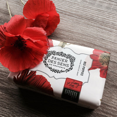Panier des Sens Shea Butter Bar Soap - Red Poppies