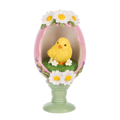 Panoramic Egg Figurine on Pedestal | Putti Easter Decoration