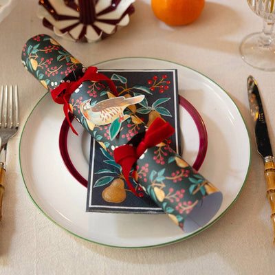 Partridge & Pear Paper Guest Napkins | Putti Christmas Entertaining