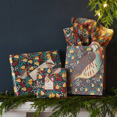 Partridge & Pear Tissue Paper | Putti Christmas Gift Wrapping