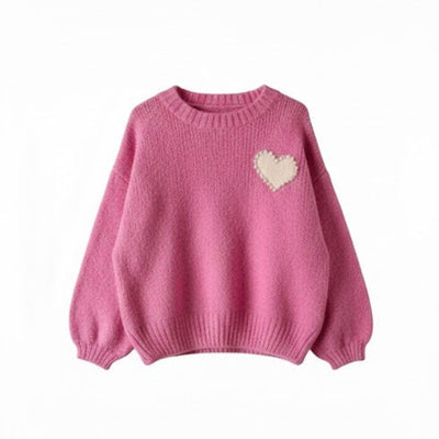 Pearl Heart Sweater - Pink |  Putti Fine Fashions