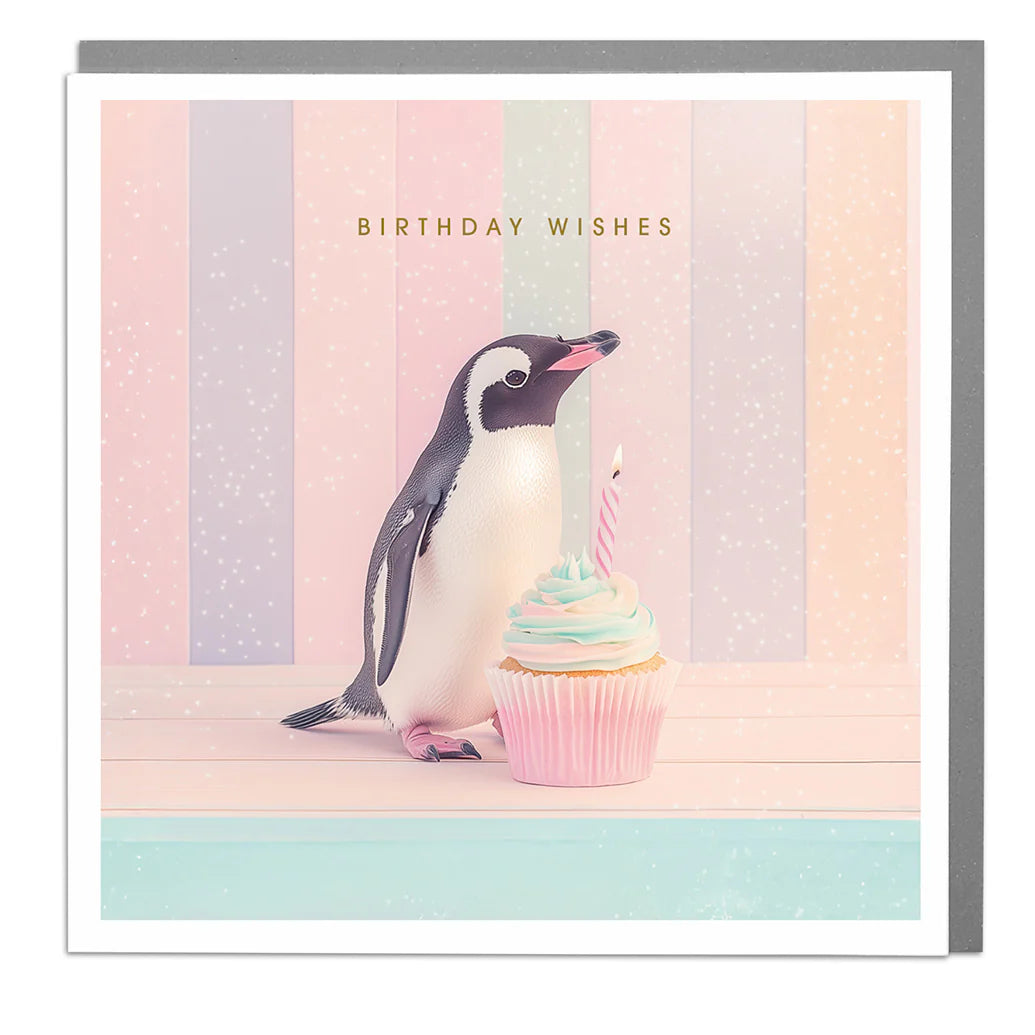 "Penguin "Birthday Wishes" Greeting Card | Putti Fine Furnishings 