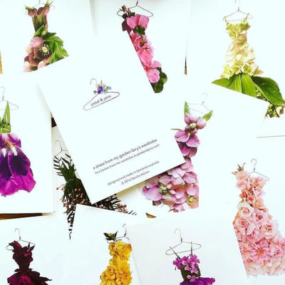 Petal & Pins Pansy Dress Floral Greeting Card