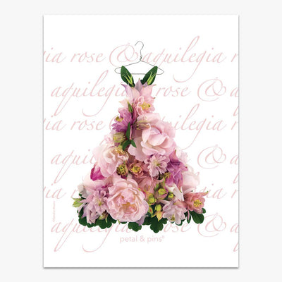 Linen Tea Towel Aquilegia & Rose Dress Linen Tea Towel | Putti Fine Furnishings
