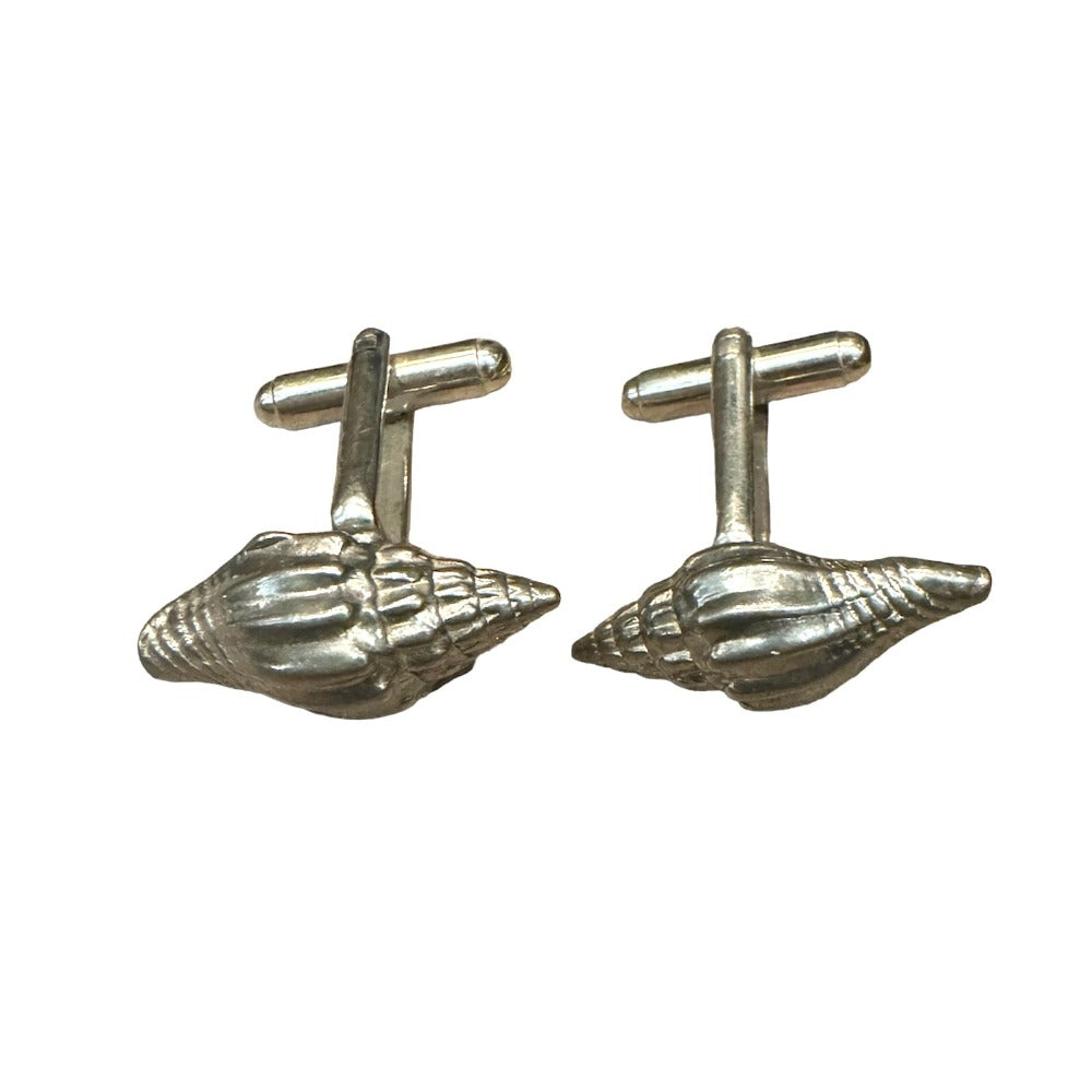 William Sturt Fine Pewter Cufflinks - Shell | Putti Fine Furnishings Canada