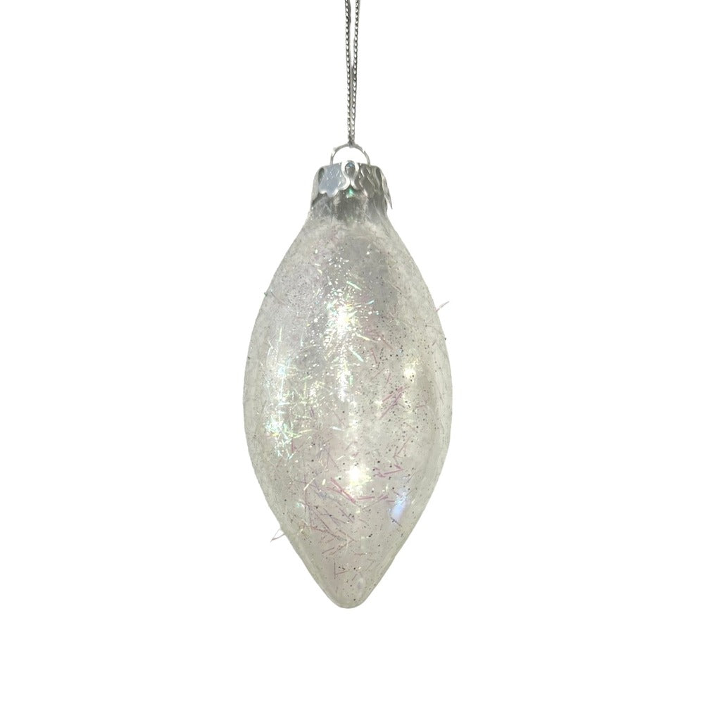 Irridescent Glass Double Point Christmas Ornament | Putti Christmas 