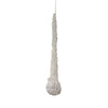 White Ice Beaded Long Drop Ornament | Putti Christmas