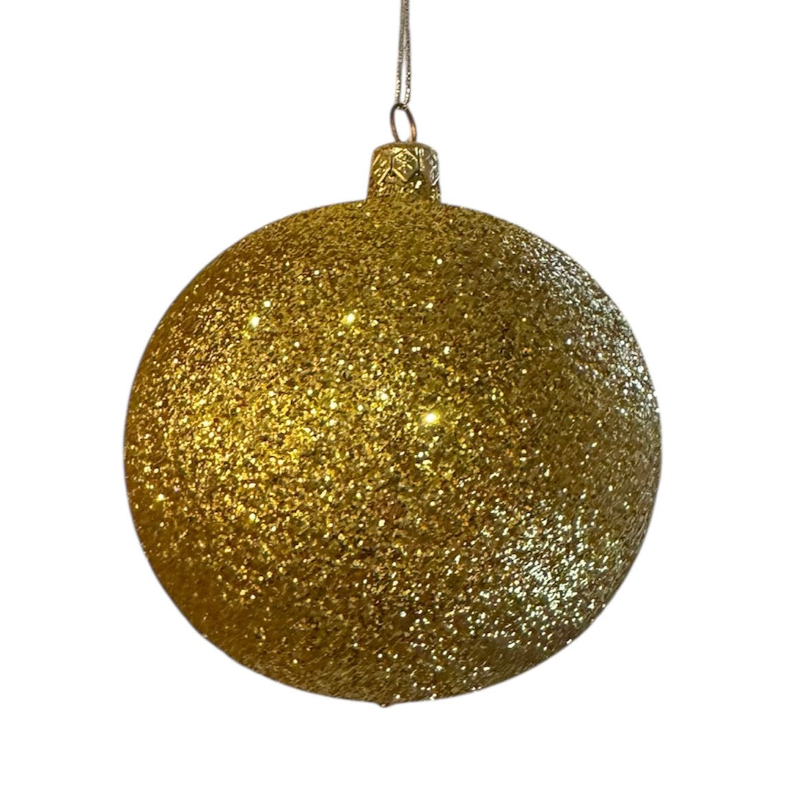 Gold Glitter Glass Ball Ornament