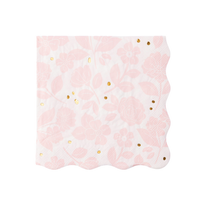 Pink Floral Paper Napkins | Putti Party Supplies