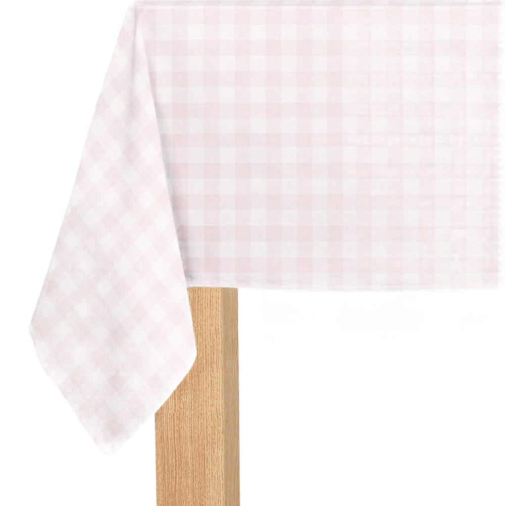 Pink Gingham Paper Tablecloth | Putti Party Supplies 