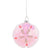 Pink Glittered Sand Dollar Glass Ornament